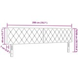 vidaXL Naslon za glavu s kristalnim gumbima, crni, 200 cm, baršun | shoptok.hr