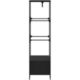  Ormar crni 90 x 50 x 180 cm od konstruiranog drva | shoptok.hr
