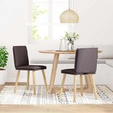  Jedilni stoli 2 kosa temno rjavo blago | Shoptok.si