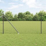 vidaXL Varjena žična ograja s 13 podporni palicami, siva 1.2x50 m, jeklo Cene