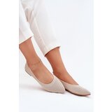 Boto Mesh Fabric Ballet Flats Women's Beige Sarina | Shoptok.si