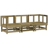 Maison Chic Seti vrtnega pohištva - Vrtna garnitura - Vrtni pohištvo set 3-delna impregnirana borovina, (21809756) | Shoptok.si