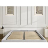 Bobochic Paris Svetlo siva oblazinjena zakonska postelja s prostorom za shranjevanje/brez vzglavja z letvenim dnom 180x200 cm Inera – | Shoptok.si