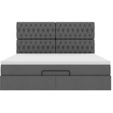  Otomanski krevet s madracem i LED tamnosivi 160x200cm tkanine | shoptok.hr
