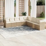  The Living Store Vrtna garnitura 9-delna z blazinami bež poli ratan - Vrtna Sedežna Garniture, (21479613) | Shoptok.si
