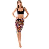 Fashion Hunters Dark brown patterned pareo | Shoptok.si