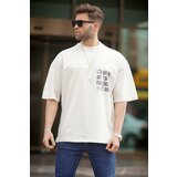 Madmext Ecru Oversize Printed Men's T-Shirt 6193 cene