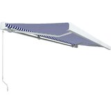  Kazetna tenda na ručno uvlačenje 500 x 300 cm plavo-bijela | shoptok.hr