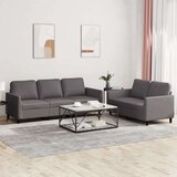  2-dijelni set sofa s jastucima sivi od umjetne kože Cijene