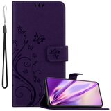 Cadorabo RealMe temno vijolična - zaščitni pokrov pri oblikovanju cvetja z magnetnim zapiranjem, stoječimi funkcijami in režami za kartice, (20603253) | Shoptok.si