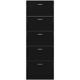 Ormarić za cipele crni 59 x 17 x 169 cm od konstruiranog drva | shoptok.hr