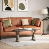  noge za mizo za kavo 2 kosa naravno jeklo 28x(42-43,3) cm jeklo | Shoptok.si