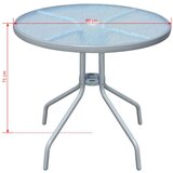  Zunanja jedilna garnitura 5-delna jeklo črna, (20680091) | Shoptok.si