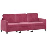  Trosjed s ukrasnim jastucima boja vina 180 cm baršunaste | shoptok.hr