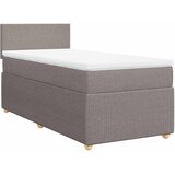  Krevet s oprugama i madracem smeđesivi 100 x 200 cm od tkanine | shoptok.hr