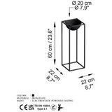 WALLXPERT decorative pot crna saksija ged 021 | ePonuda.com