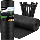 Crna mreža za sjenu 140 GSM 1,5 × 25 m (100 traka) | shoptok.hr