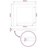  Pravokutni stolni vrh 140 x 40 x 3 cm Pravokutni - Tamno smeđa 90 x 55 x 3 5 cm Živi rub 2 strane | shoptok.hr