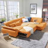 XORA sedežna garnitura, gladka tkanina oranžna | Shoptok.si