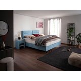 Esposa postelja boxspring 200 cm x 220 cm , tekstil pastelno modra | Shoptok.si