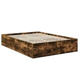  Krevetna konstrukcija s uzglavljem Dimljeni hrast 150 x 200 cm | shoptok.hr