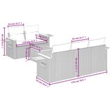  6-dijelni set vrtnih sofa s jastucima bež od poliratana | shoptok.hr