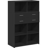  Visoka komoda crna 80 x 42,5 x 124 cm konstruirano drvo | shoptok.hr