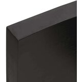  Stenska polica temno rjava 100x10x6 cm trdna hrastovi | Shoptok.si