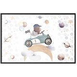  Plakat - Bear in a Race Car 30x21 Crni okvir | shoptok.hr