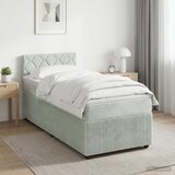  Boxspring krevet s madracem Svjetlosiva 80 x 200 cm Baršun | shoptok.hr