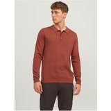 Jack & Jones Brick Mens Long Sleeve Jersey Polo T-Shirt - Men Cene