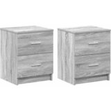  Noćni ormarići 2 kom s 2 ladice sivi Sonoma 40x36x50 cm | Shoptok.si