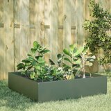 vidaXL Povišena vrtna gredica maslinastozeleni 100x100x25 cm od čelika Cijene