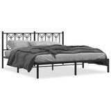 vidaXL Metalni okvir za krevet s uzglavljem crni 183x213 cm | shoptok.hr