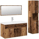  4-dijelni set kupaonskog namještaja od starog drveta | shoptok.hr