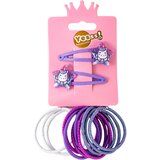 YESSS! dečji set gumica i šnalica lila unicorn | ePonuda.com
