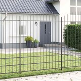 Vrtna Ograda 4 pcs Siva 170 x 225 cm Čelik s prahom premazan | shoptok.hr