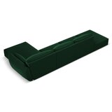 Mazzini Sofas Temno zelena žametna kotna sedežna garnitura z ležalnikom (desni kot) Vanda – | Shoptok.si
