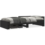 Furnova Posteljni okvir črn 90x190 cm inženirski les, (21941290) | Shoptok.si