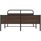 vidaXL Metalni okvir kreveta bez madraca smeđa boja hrasta 160x200 cm | shoptok.hr