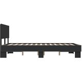  Okvir kreveta crni 120 x 200 cm od konstruiranog drvo i metal | shoptok.hr