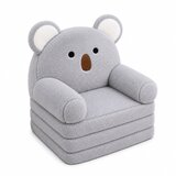  Koala 2-in-1 Reclining Sofa Armchair for Children Soft Plush Gray | Shoptok.si