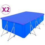 vidaXL Pokrivalo za bazen PE pravokotno 2 kosa 90 g/m² 394x207 cm Cene