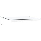vidaXL Automatska uvlačiva tenda s LED bijela 500x300 cm | shoptok.hr