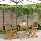vidaXL Bistro garnitura 3-delna siv polipropilen in trden les | Shoptok.si