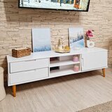 TV ormarić MOLDE bijeli 158 x 40 x 49 cm od masivne borovine | Eponuda.ba