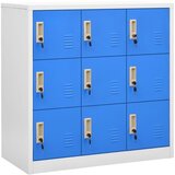  Ormarići s ključem 2 kom svjetlosivi/plavi 90x45x92,5 cm čelik | shoptok.hr