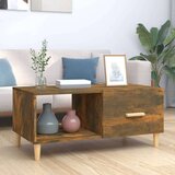 vidaXL Stolić za kavu dimljeni hrast 89,5x50x40 cm konstruirano drvo | shoptok.hr