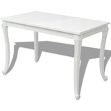 The Living Store Jedilna miza 116x66x76 cm visok sijaj bele barve - Miza Za Jedilnico V Visokem Sijaju, (21494590) | Shoptok.si