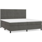 The Living Store Box spring postelja z vzmetnico temno siva 200x200 cm žamet - Box Spring Postelja, (21492239) | Shoptok.si